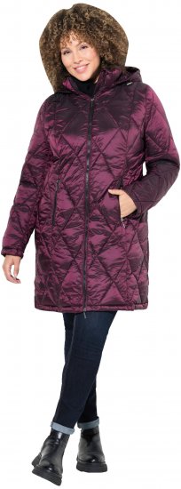 Ulla Popken HYPRAR Diamond Quilted Jacket Carmine Red - Geci - 