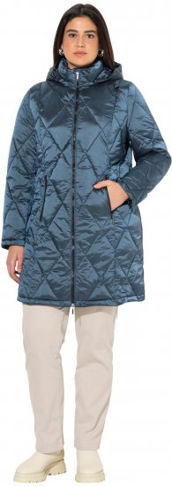 Ulla Popken HYPRAR Diamond Quilted Jacket Teal - Geci - 