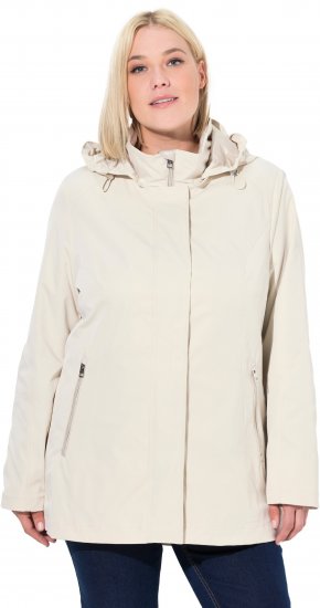 Ulla Popken Long Triple Function Softshell Jacket Natural White - Geci - 