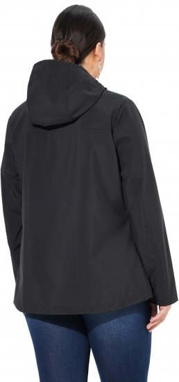 Ulla Popken HYPRAR Toggle Button Microfleece Lined Jacket Black - Geci - 