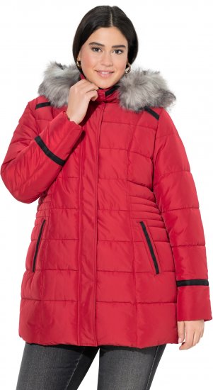 Ulla Popken HYPRAR Quilted Jacket Ruby Red - Geci - 