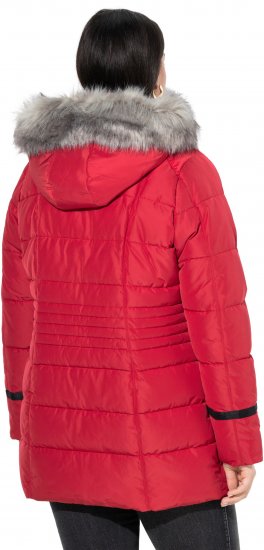 Ulla Popken HYPRAR Quilted Jacket Ruby Red - Geci - 