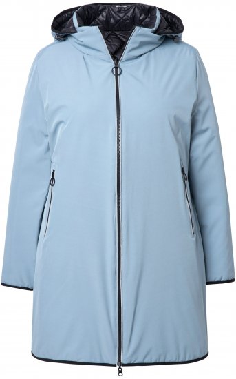 Ulla Popken HYPRAR Reversible Quilted Jacket Grey Blue - Geci - 