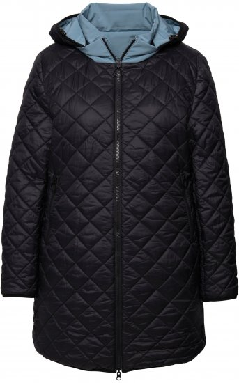 Ulla Popken HYPRAR Reversible Quilted Jacket Grey Blue - Geci - 