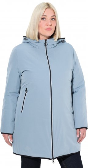 Ulla Popken HYPRAR Reversible Quilted Jacket Grey Blue - Geci - 