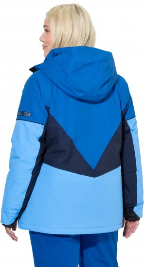 Ulla Popken HYPRAR Performance Colorblock Ski Jacket Denim Blue - Geci - 