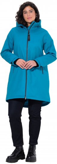 Ulla Popken HYPRAR Triple-Function Longline Jacket Turquoise - Geci - 