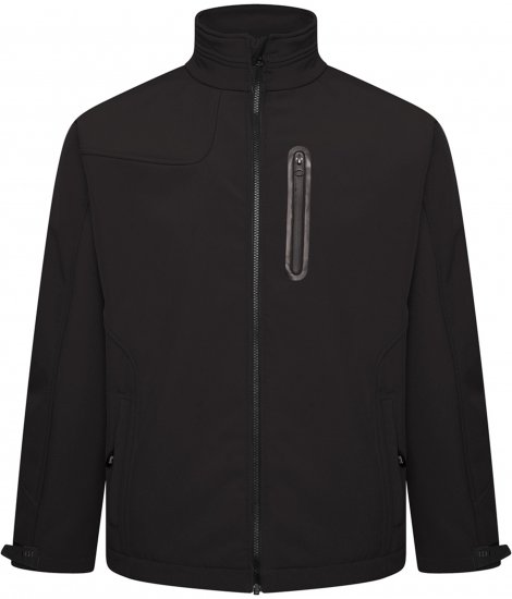 Kam Jeans KV132 Softshell Panelled Jacket Black - Geci - Geci Bărbați Mărimi Mari