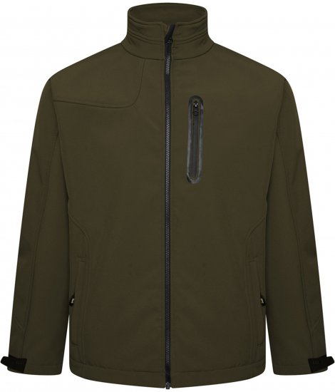 Kam Jeans KV132 Softshell Panelled Jacket Olive - Geci - Geci Bărbați Mărimi Mari
