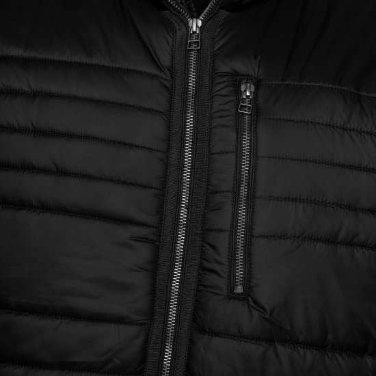 Kam Jeans KV142 Smart Lightweight Puffer Jacket Black - Geci - Geci Bărbați Mărimi Mari
