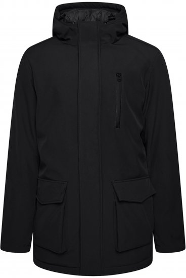 Kam Jeans KV144 Long Quilted Softshell Parka Black - Geci - Geci Bărbați Mărimi Mari