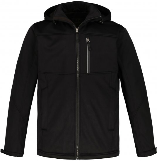 JP1880 Jacket Fleece Lined Softshell Black - Geci - Geci Bărbați Mărimi Mari