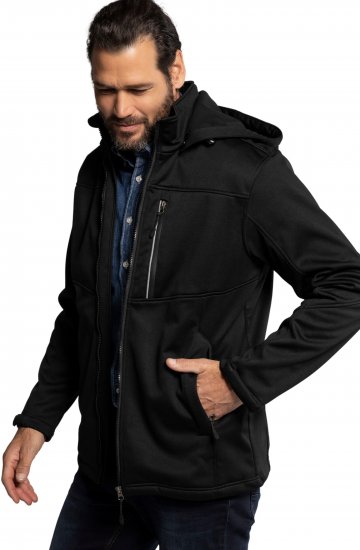 JP1880 Jacket Fleece Lined Softshell Black - Geci - Geci Bărbați Mărimi Mari