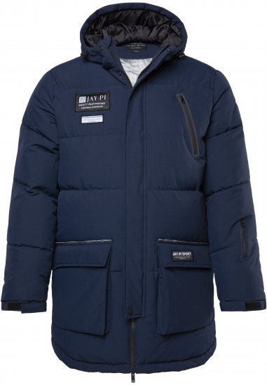 JAY-PI Warm Quilted Parka Dual Function, Wind and Water Repellant Navy - Geci - Geci Bărbați Mărimi Mari