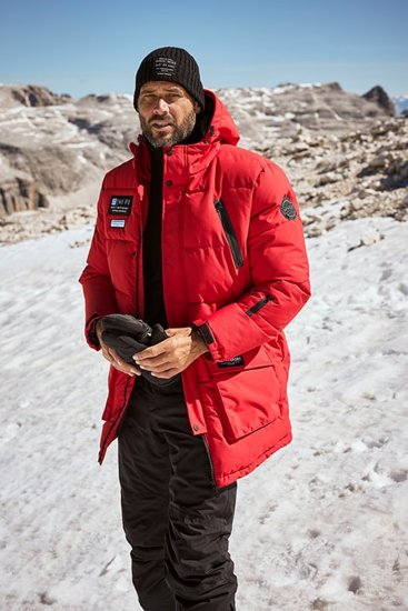 JAY-PI Warm Quilted Parka Dual Function Windproof and Water Repellent Red - Geci - Geci Bărbați Mărimi Mari