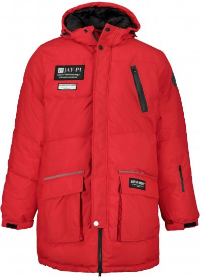 JAY-PI Warm Quilted Parka Dual Function Windproof and Water Repellent Red - Geci - Geci Bărbați Mărimi Mari