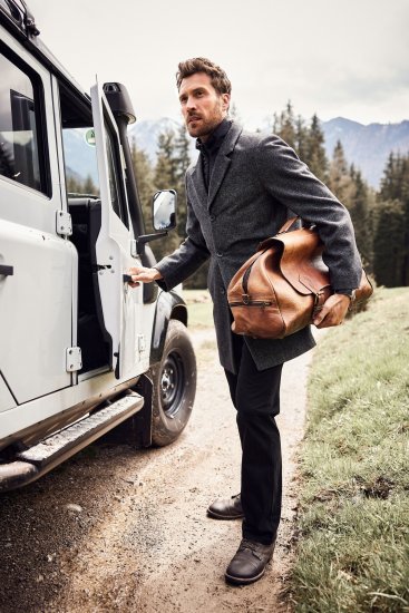 JP1880 Coat Wool Blend Quilted Insert Black - Geci - Geci Bărbați Mărimi Mari