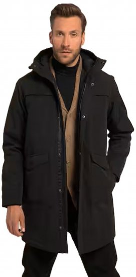JP1880 Parka Warm Sleeves with Windcuffs Black - Geci - Geci Bărbați Mărimi Mari