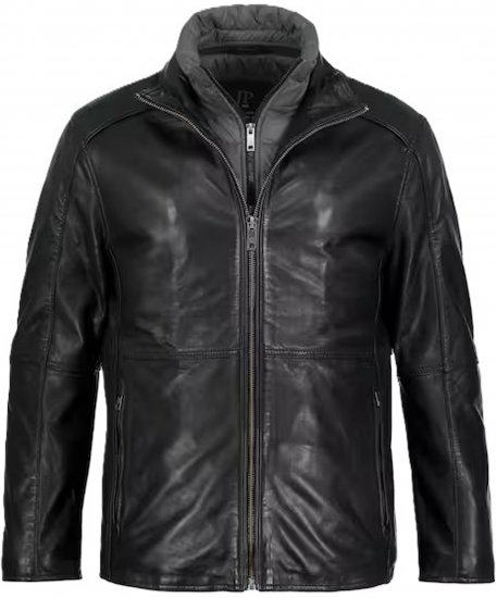 JP1880 Jacket Nappa Lamb Leather Black - Geci - Geci Bărbați Mărimi Mari