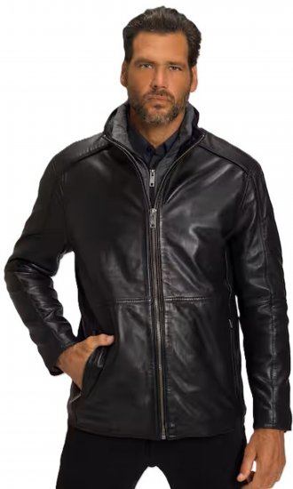 JP1880 Jacket Nappa Lamb Leather Black - Geci - Geci Bărbați Mărimi Mari