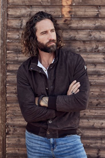 JP1880 Leather Jacket Goat Suede Espresso Brown - Geci - Geci Bărbați Mărimi Mari