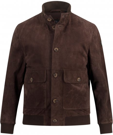 JP1880 Leather Jacket Goat Suede Espresso Brown - Geci - Geci Bărbați Mărimi Mari