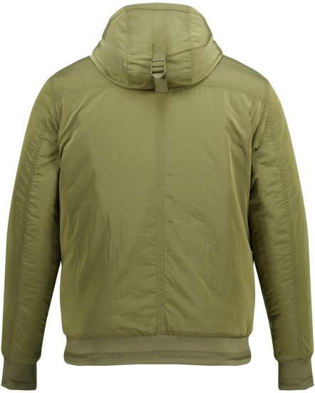 STHUGE Bomber Jacket With Hood Green - Geci - Geci Bărbați Mărimi Mari