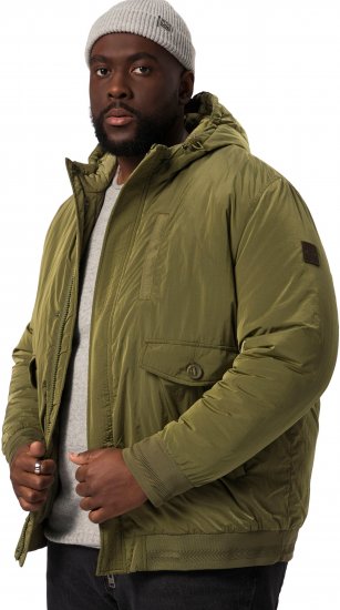 STHUGE Bomber Jacket With Hood Green - Geci - Geci Bărbați Mărimi Mari