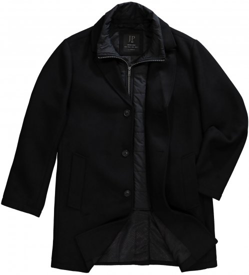 JP1880 Coat Wool Blend Quilted Black - Geci - Geci Bărbați Mărimi Mari