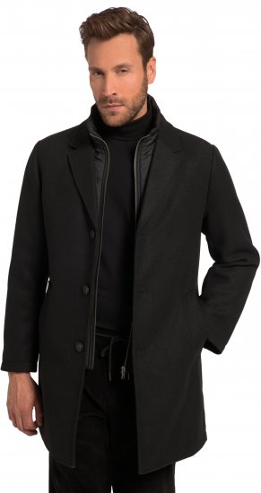 JP1880 Coat Wool Blend Quilted Black - Geci - Geci Bărbați Mărimi Mari