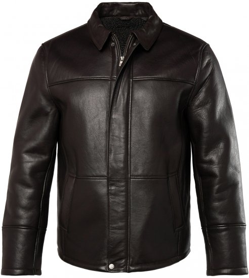 JP1880 Leather Jacket Soft Lamb Nappa Dark Brown - Geci - Geci Bărbați Mărimi Mari