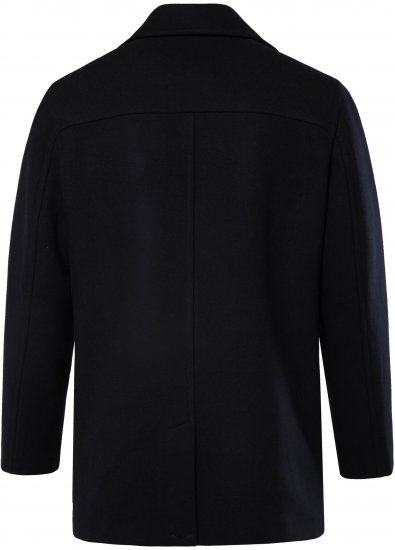 JP1880 Caban Short Double-breasted Overcoat Navy - Geci - Geci Bărbați Mărimi Mari