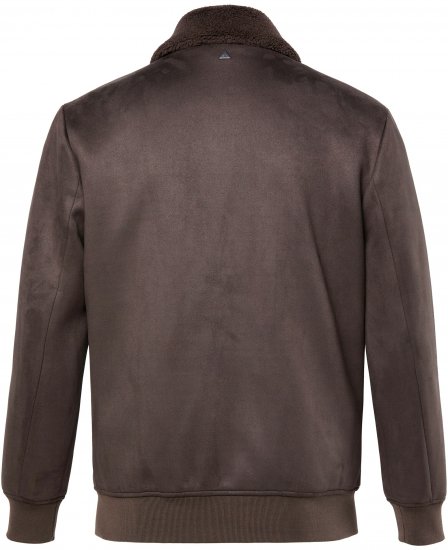 JP1880 Bomber Jacket Faux Leather Dark Brown - Geci - Geci Bărbați Mărimi Mari