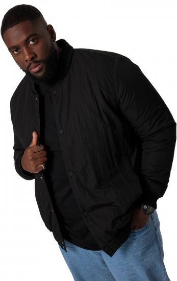 STHUGE Bomber Jacket Quilted Black - Geci - Geci Bărbați Mărimi Mari