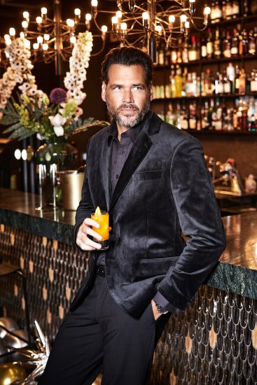 JP1880 Jacket Velvet Business Smoking Black - Costume - Costume Bărbați mărimi mari