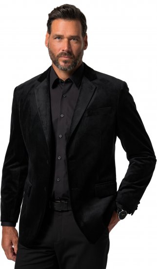 JP1880 Jacket Velvet Business Smoking Black - Costume - Costume Bărbați mărimi mari