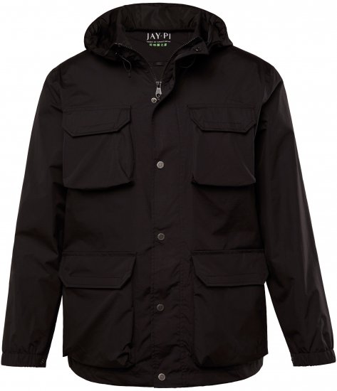 Jay-Pi Jacket Technical Weatherproof Stomach Fit Black - Geci - Geci Bărbați Mărimi Mari