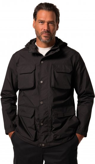 Jay-Pi Jacket Technical Weatherproof Stomach Fit Black - Geci - Geci Bărbați Mărimi Mari