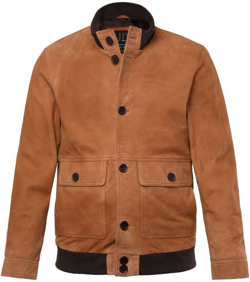 JP1880 Jacket Leather Lamb Nappa Brown - Geci - Geci Bărbați Mărimi Mari