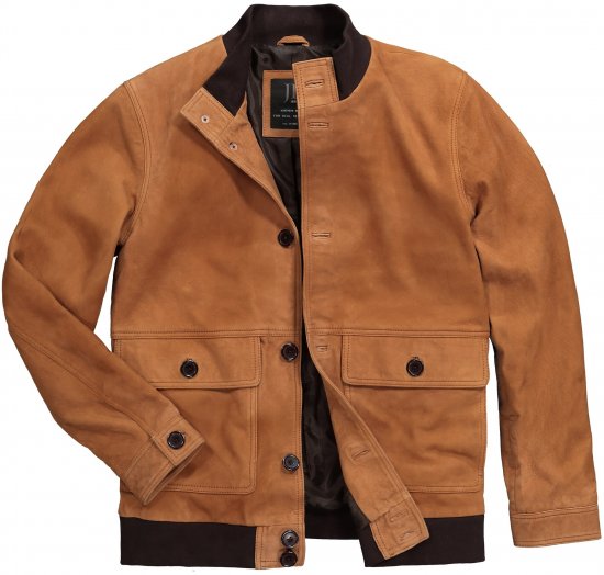 JP1880 Jacket Leather Lamb Nappa Brown - Geci - Geci Bărbați Mărimi Mari