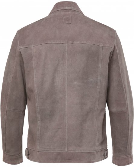 JP1880 Leather Jacket Lamskin Suede Grey - Geci - Geci Bărbați Mărimi Mari