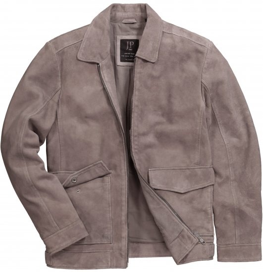 JP1880 Leather Jacket Lamskin Suede Grey - Geci - Geci Bărbați Mărimi Mari