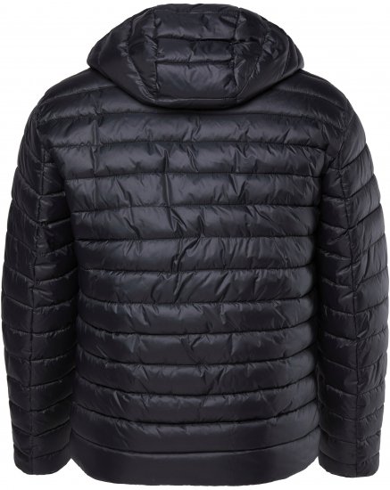 JAY-PI Lightly Quilted Jacket with a Hoodie Black - Geci - Geci Bărbați Mărimi Mari