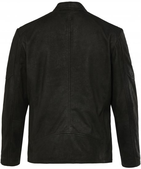 STHUGE Leather Biker Jacket Lamb Nappa Leather Black - Geci - Geci Bărbați Mărimi Mari