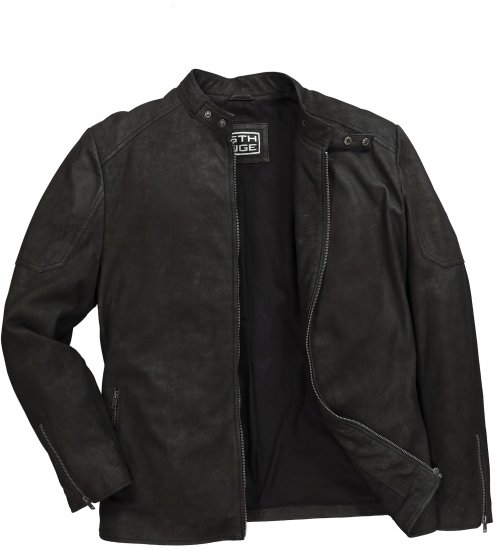 STHUGE Leather Biker Jacket Lamb Nappa Leather Black - Geci - Geci Bărbați Mărimi Mari
