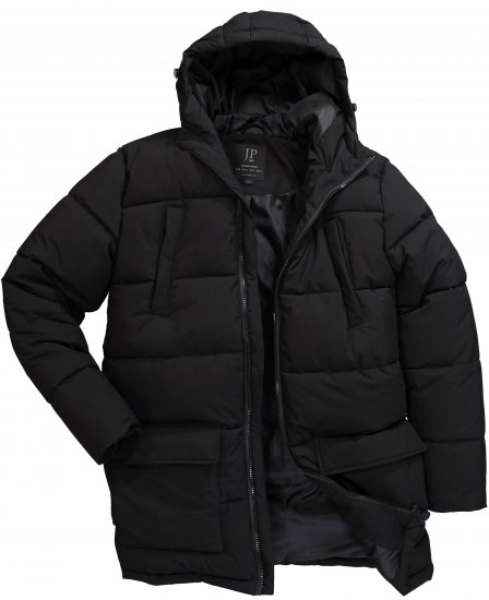 JP1880 Quilted Parka with Multiple Pockets Black - Geci - Geci Bărbați Mărimi Mari