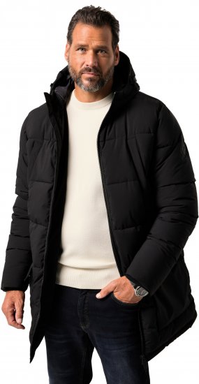 JP1880 Quilted Parka with Multiple Pockets Black - Geci - Geci Bărbați Mărimi Mari