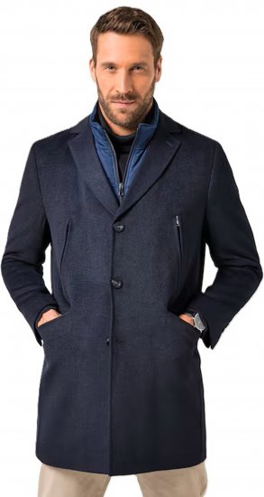 JP1880 Coat Flexnamic With Removable Insert Navy - Geci - Geci Bărbați Mărimi Mari