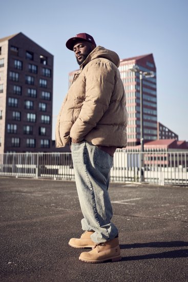 STHUGE Jacket Puffer With Warm Quilting Beige - Geci - Geci Bărbați Mărimi Mari