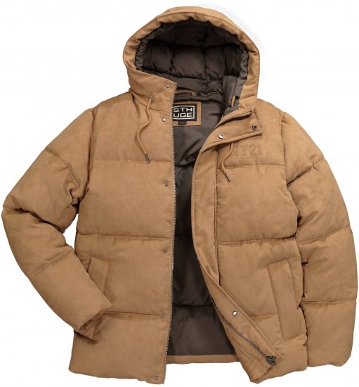 STHUGE Jacket Puffer With Warm Quilting Beige - Geci - Geci Bărbați Mărimi Mari